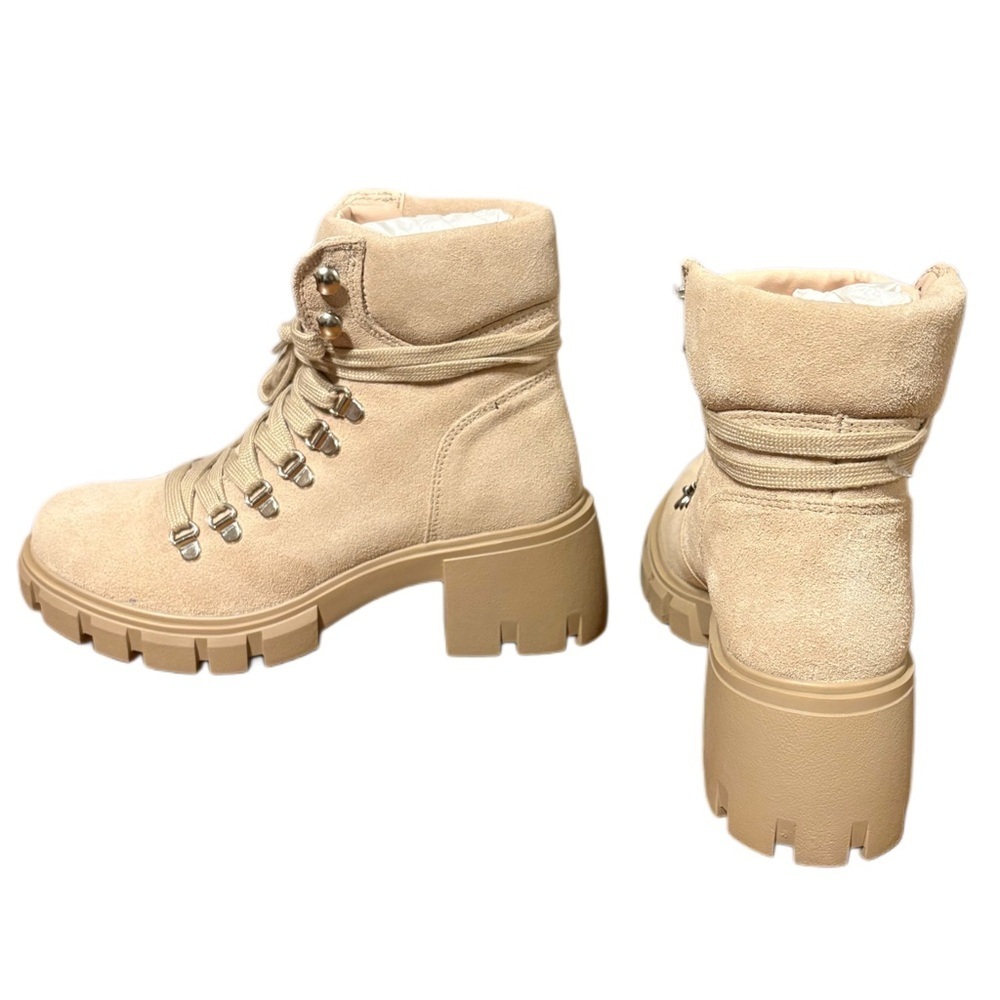 Steve Madden Beige Lace Up Boots - Picture 5 of 9